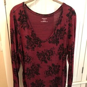 Motherhood Maternity long sleeve floral blouse